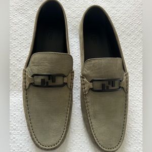 FENDI Men's O'Lock Suede Drivers                SIZE:  12UK  -  (13D US)